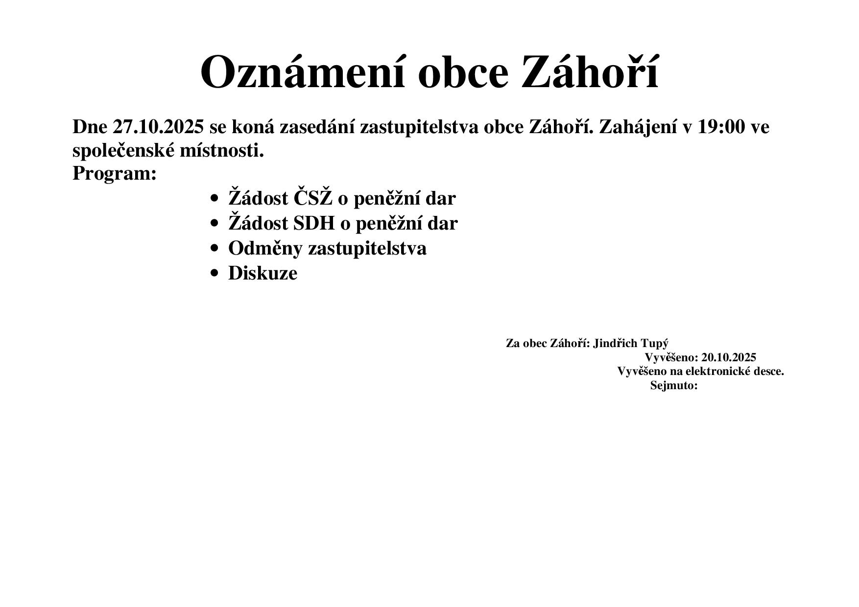 2025.10.27 Veřejná schůze